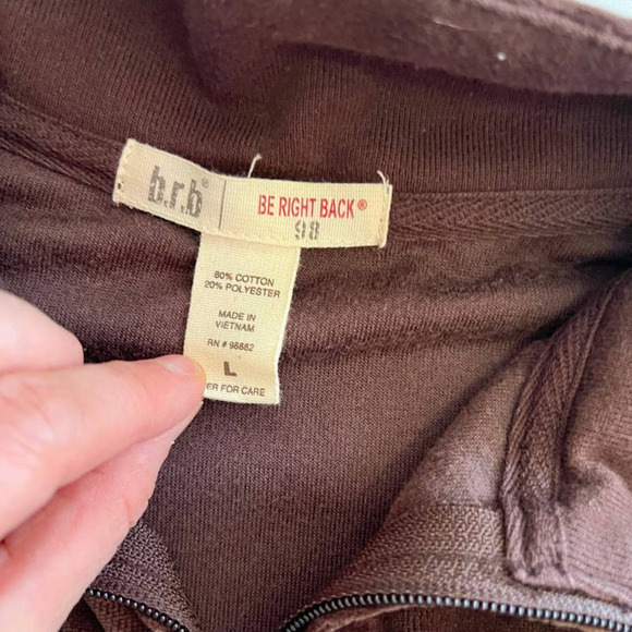 B.R.B. Be Right Brown velour track jacket L - Picture 4 of 6